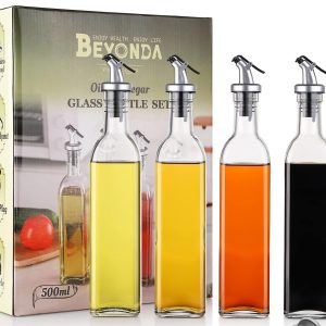 Glass 500 ml Glass Oil Dispenser – Elegant Kitchen Oil & Vinegar Bottle