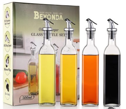 Glass 500 ml Glass Oil Dispenser – Elegant Kitchen Oil & Vinegar Bottle