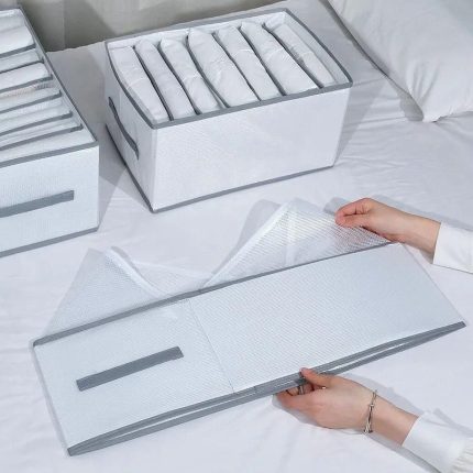 Foldable Fabric Storage Box with Lid – Waterproof Multi-Purpose Closet Organizer