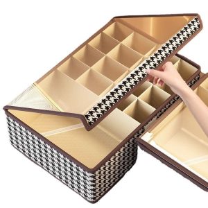 17 Grid Foldable Undergarment Organizer – Space-Saving Drawer & Closet Storage