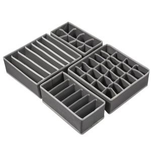 4in 1 Under Garment Organizer – Grey & Wavy Grey