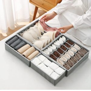 4in 1 Under Garment Organizer – Grey & Wavy Grey