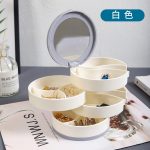 Jewellery Organizer – 4 Layer 360° Rotating Jewellery Storage (Blue, Pink, White)