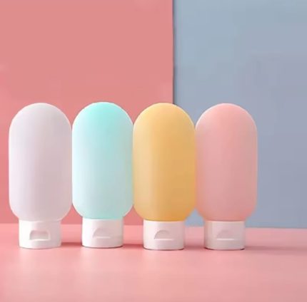 4pcs/ Set Travel Bottle Set – 60ml Refillable Silicone Travel Toiletry Bottles