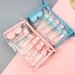 10PCS Refillable Travel Bottles Kit – Leak‑Proof Portable Toiletry Containers (Flight Size)