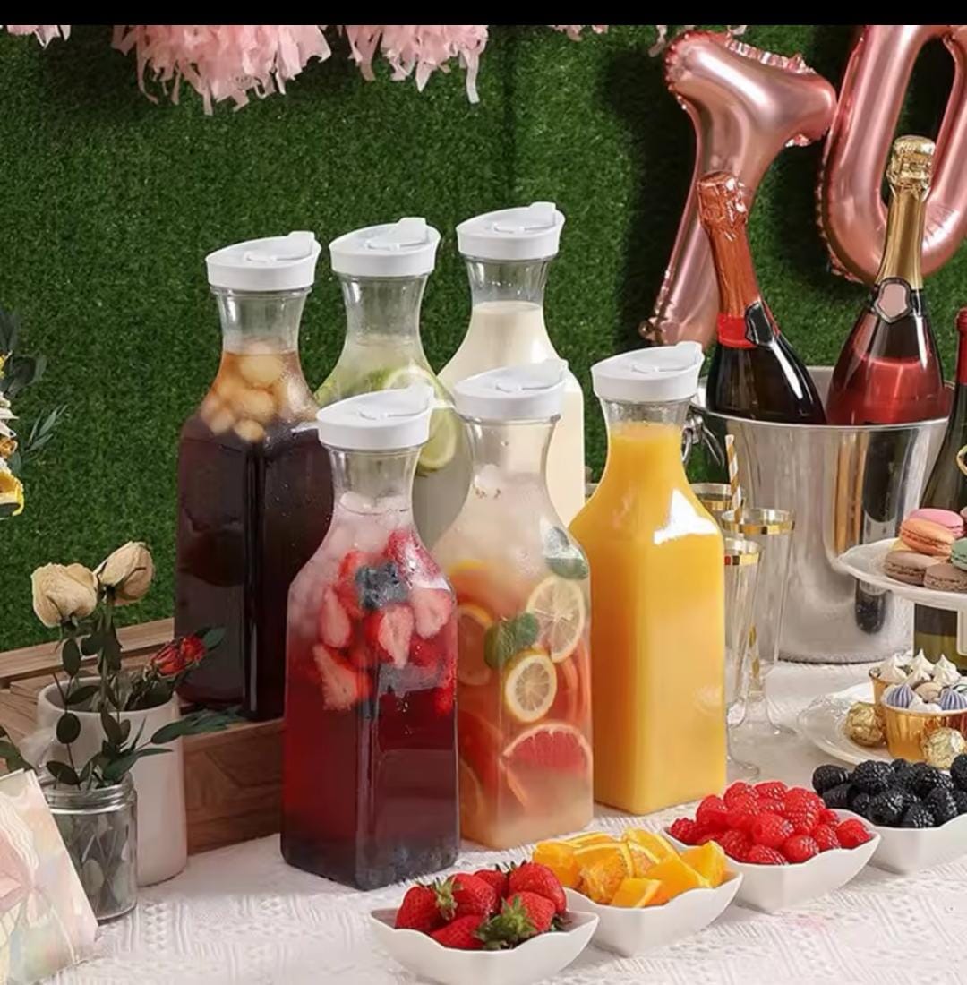 Best 1L Juice / Milk Bottle – Airtight Drink Pitcher for Fridge Storage