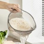 Acrylic Rice Washing Bowl/ Colander/ Rice Drainer β Premium Kitchen Strainer