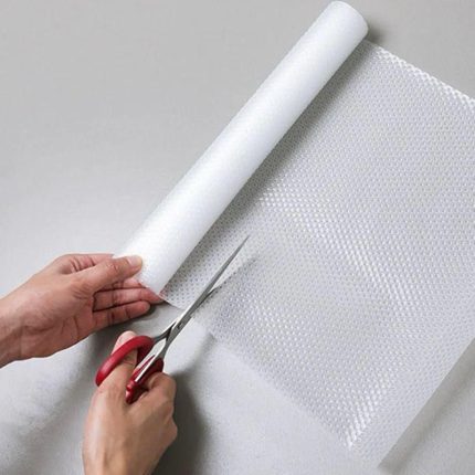 Big Size Kitchen Clear Drawer Liners – Oil Proof & Moisture Resistant Cupboard Shelf Liner (45×500 cm)