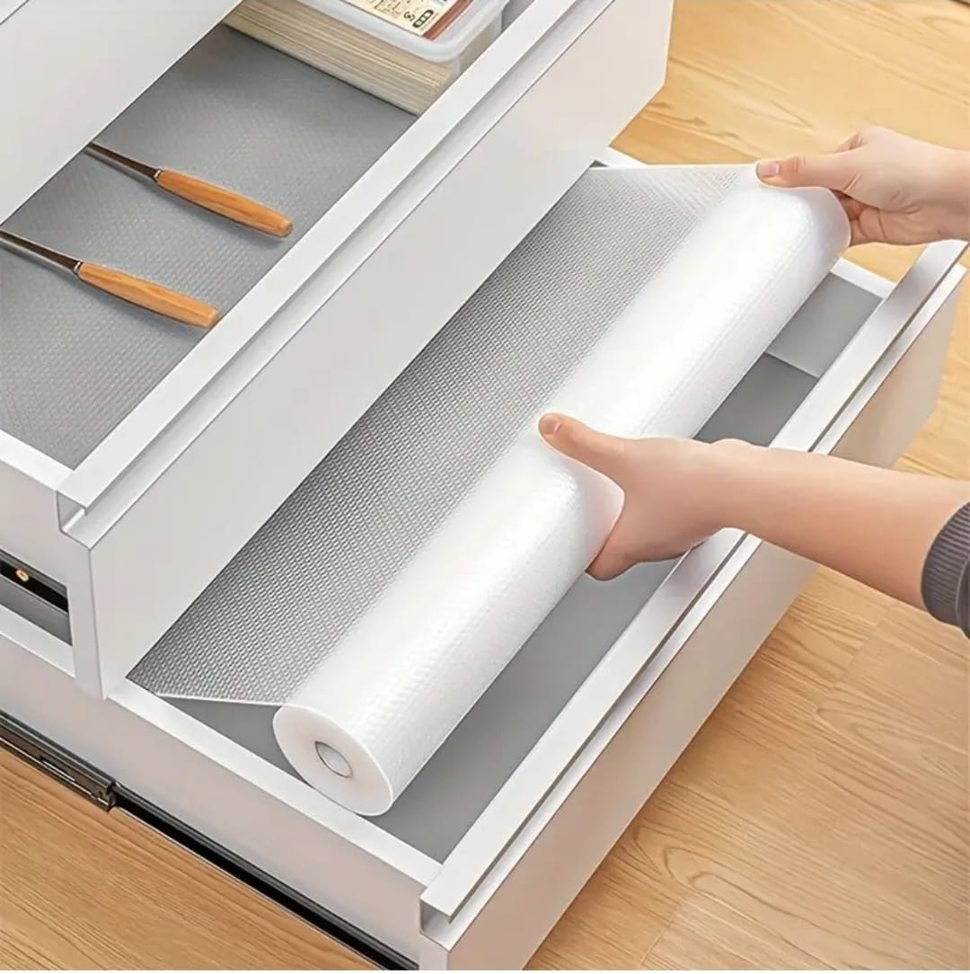 Big Size Kitchen Clear Drawer Liners – Oil Proof & Moisture Resistant Cupboard Shelf Liner (45×500 cm) Big Size Kitchen Clear Drawer Liners – Oil Proof & Moisture Resistant Cupboard Shelf Liner (45×500 cm)