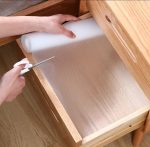 Big Size Kitchen Clear Drawer Liners – Oil Proof & Moisture Resistant Cupboard Shelf Liner (45×500 cm)