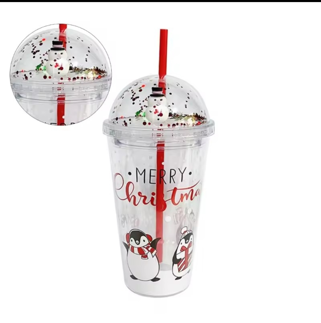 Double Wall Tumbler with Straw – 450ml Leak‑Proof Travel Cup