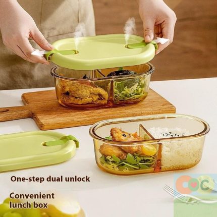 High Borosilicate Glass Food Containers – Microwave & Leak Proof Meal Prep Box
