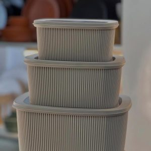 3 pcs Multipurpose Storage Containers – Leak-Proof, Microwave & Dishwasher Safe
