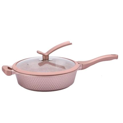 Diamond Nonstick Pan with Lid – Premium Non-Stick Cooking Pan