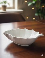 Ceramic Serving Leaf Bowl – 15″