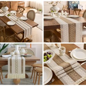 High Quality Matched Knotted Tassels Festival Table/TV Cabinets Runners