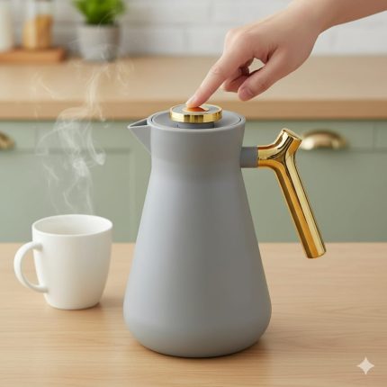 Vacuum Flask Push Button 1 Litre – Luxury Insulated Stainless Steel Flask