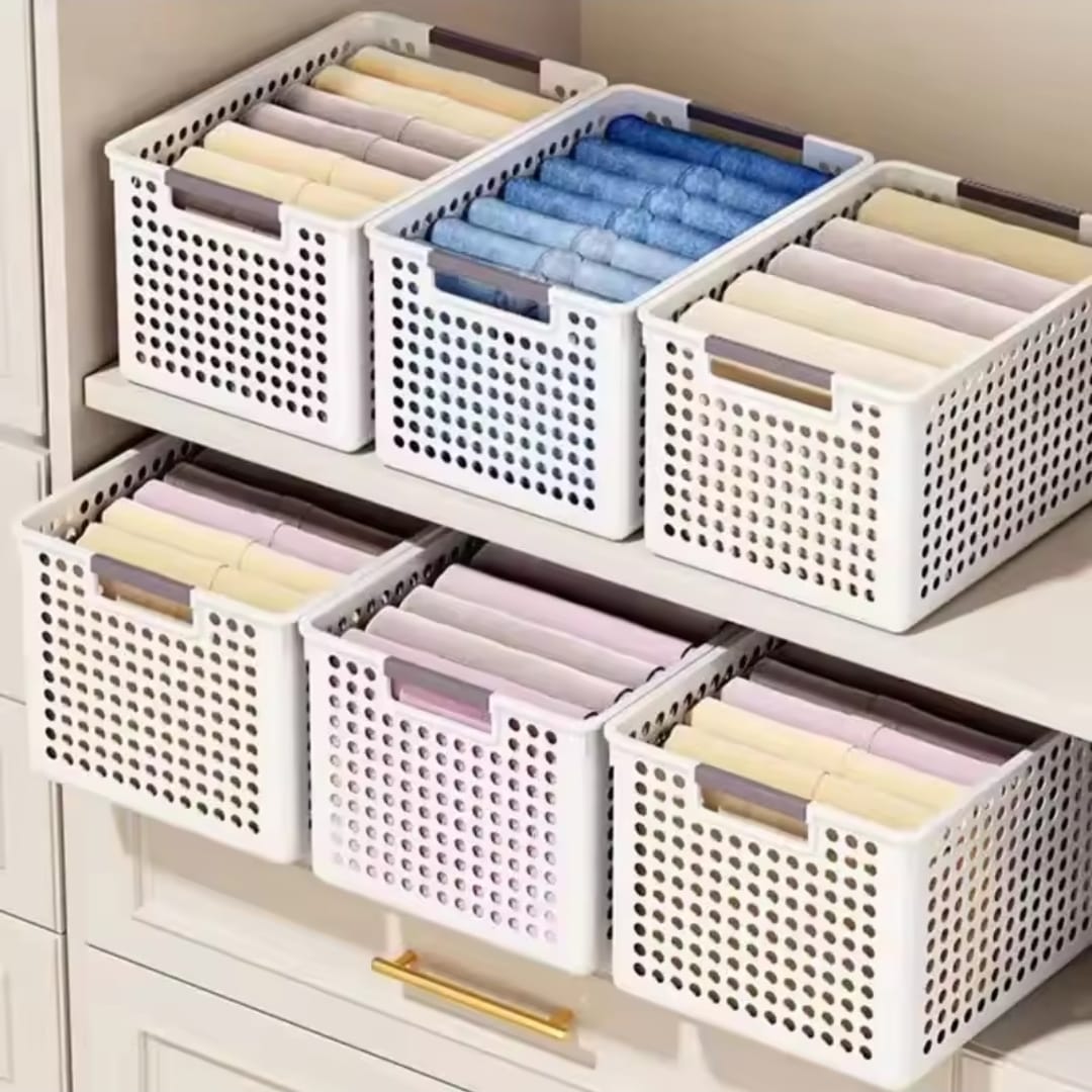 Big Size Storage Baskets – 35×25×21 cm White Storage Basket Big Size Storage Baskets – 35×25×21 cm White Storage Basket