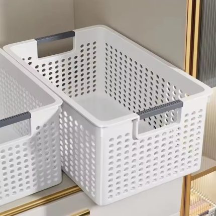 Big Size Storage Baskets – 35×25×21 cm White Storage Basket