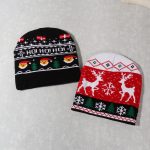 Knitted Free Size Christmas Beanies – Warm Festive Knit Cap for Men & Women