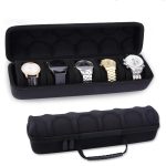 5Slot Watch Organizer – Portable Water-Resistant Watch Storage Case