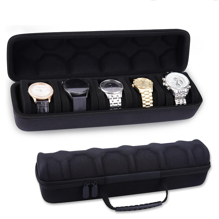 5Slot Watch Organizer – Portable Water-Resistant Watch Storage Case 5Slot Watch Organizer – Portable Water-Resistant Watch Storage Case