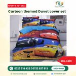Cartoon Themed 4x6 Duvet Set with Bedsheet & 2 Pillowcases