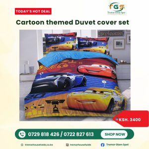 Cartoon Themed 4x6 Duvet Set with Bedsheet & 2 Pillowcases