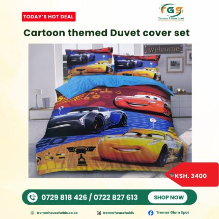 Cartoon Themed 4x6 Duvet Set with Bedsheet & 2 Pillowcases