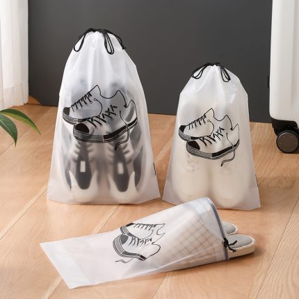 drawstring travel shoe bag