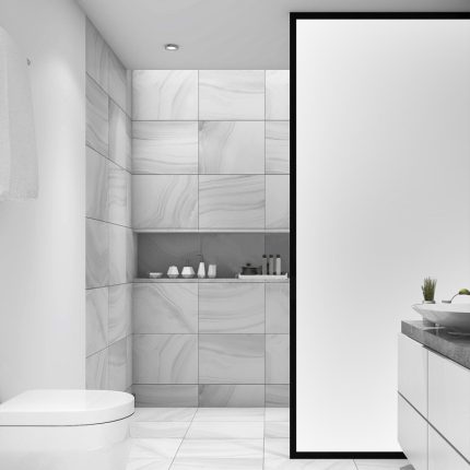 Frosted Window Privacy Film Static Cling – Heat Insulation & Light Blocking Glass Sticker for Kitchen & Office