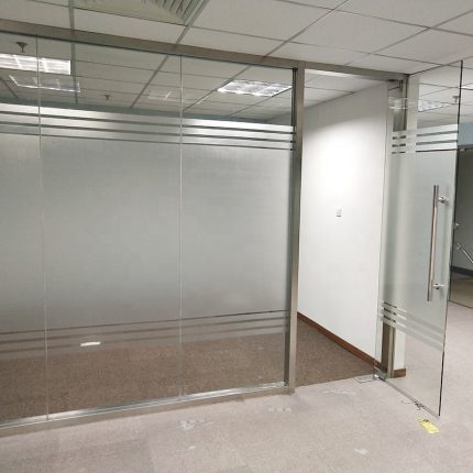 White Matte Building Privacy Window Film Frosted Glass Opaque Plastic Decorative Safety Film for Office Shower Room