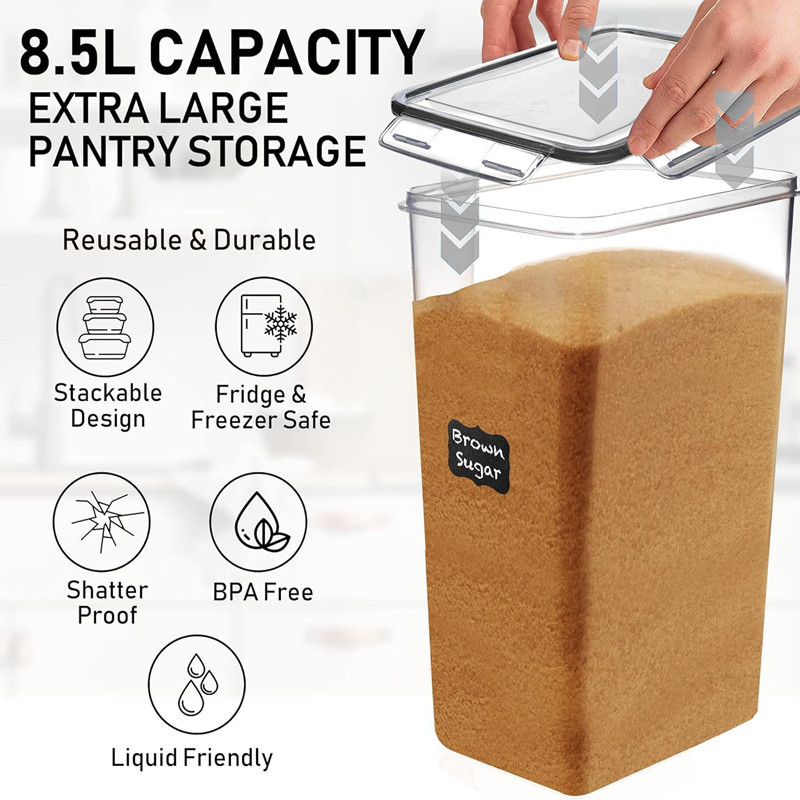 2pcs Extra Large BPA-Free Airtight Bulk Food Storage Containers