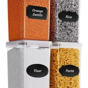 4pcs 6.5L Airtight Food Storage Containers BPA-Free Kitchen Storage Set