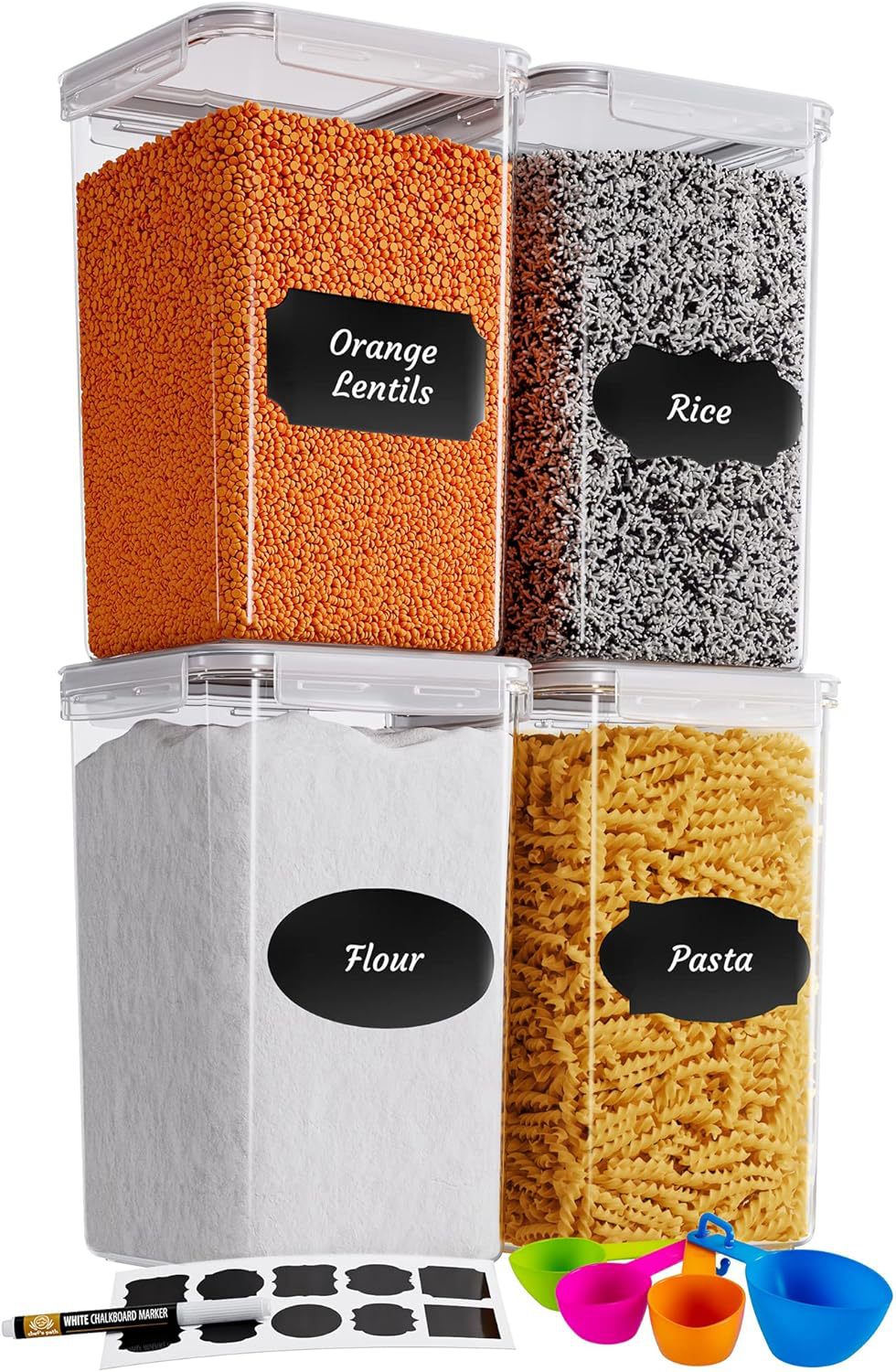 4pcs 6.5L Airtight Food Storage Containers BPA-Free Kitchen Storage Set 4pcs 6.5L Airtight Food Storage Containers BPA-Free Kitchen Storage Set