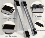 Heavy-Duty Adjustable Appliance Stand for Washing Machine & Fridge – Black