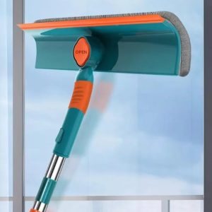 2 in 1 Telescopic Window Cleaner / Wall Mop – Adjustable 145cm Glass Cleaning Tool