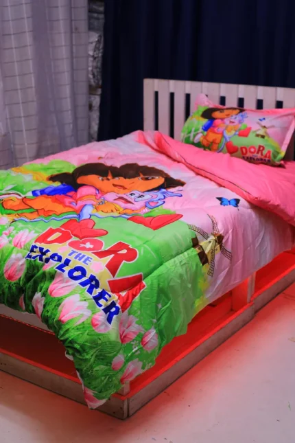 Cartoon Themed 4x6 Duvet Set with Bedsheet & 2 Pillowcases