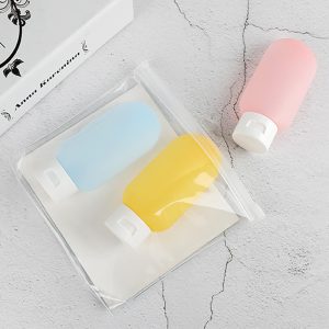 4pcs Travel Bottle Set 60ml – Refillable Soft Silicone Squeeze Tubes for Shampoo, Lotion & Cosmetics