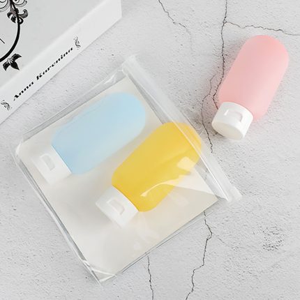 4pcs Travel Bottle Set 60ml – Refillable Soft Silicone Squeeze Tubes for Shampoo, Lotion & Cosmetics