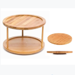 bamboo rotating spice rack