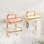 Luxury Double-Layer Wall Mounted Gold Soap Holder
