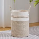 Cotton Rope Basket – Large Woven Storage Basket with Handles (50cm x 38cm)
