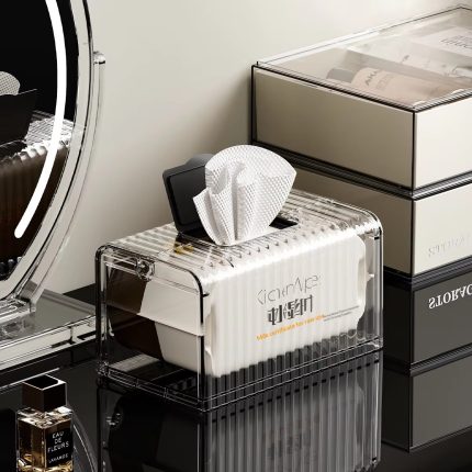 Luxury Clear Serviette Holder – Modern Transparent Napkin Holder for Home & Restaurant Use