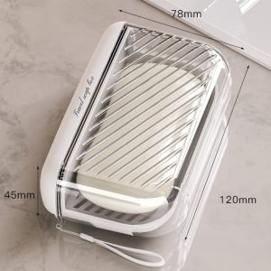 Portable Travel Soap Dish Holder – Leak-Proof, Compact Soap Case with Drain Tray