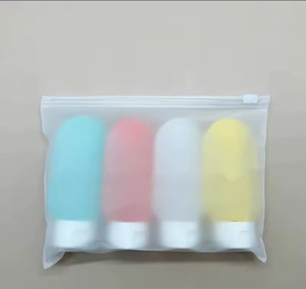 4pcs Travel Bottle Set Kenya – 60ml Refillable Silicone Lotion & Shampoo Containers