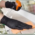 Food Grade Disposable Black Kitchen Gloves 100pcs – Durable & Hygienic Food Handling Gloves