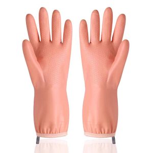 A Pair Of Thickened Latex Gloves – Durable Waterproof Cleaning Gloves