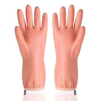 A Pair Of Thickened Latex Gloves – Durable Waterproof Cleaning Gloves