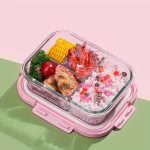 High Borosilicate Glass Partitioned Lunchbox – 1040ml Microwave Safe Food Container